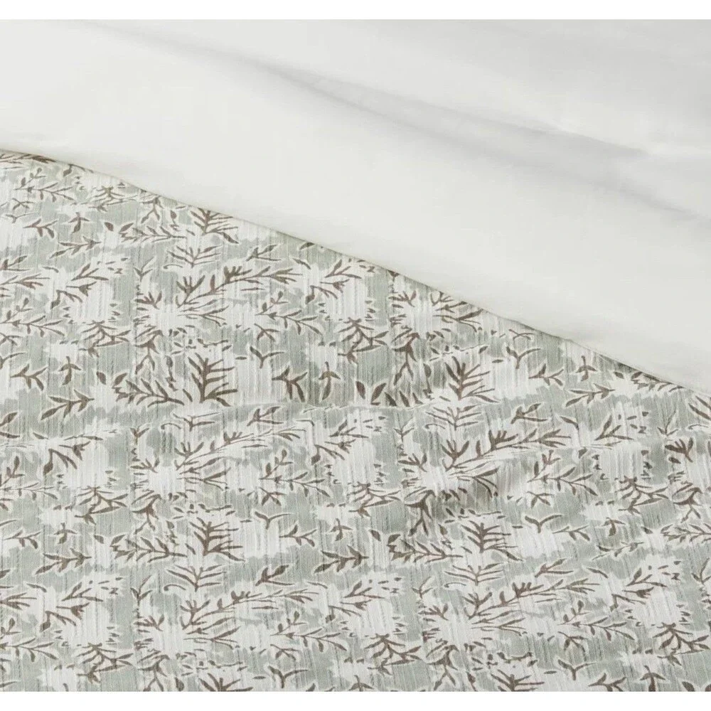 Queen 8pc Richland Floral 8pc Comforter Set Green - Threshold NEW
